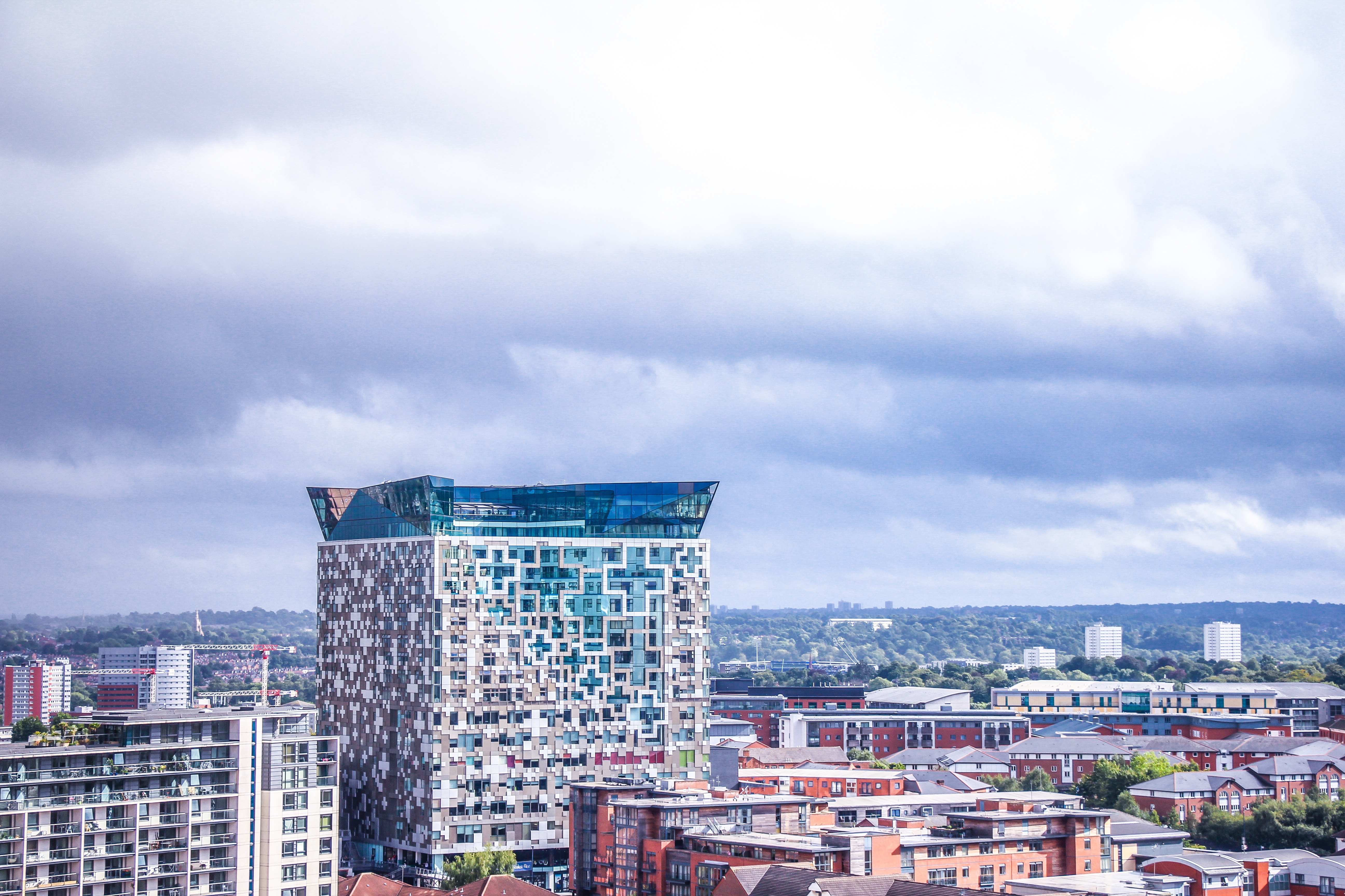 A striking view of The Cube in Birmingham.
